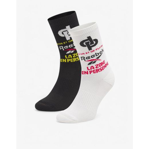 REEBOK 2-Packs Jul Crew Sock Black/White