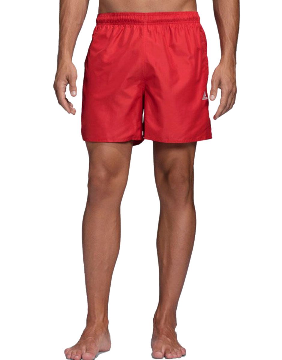 Red adidas swimming shorts clearance