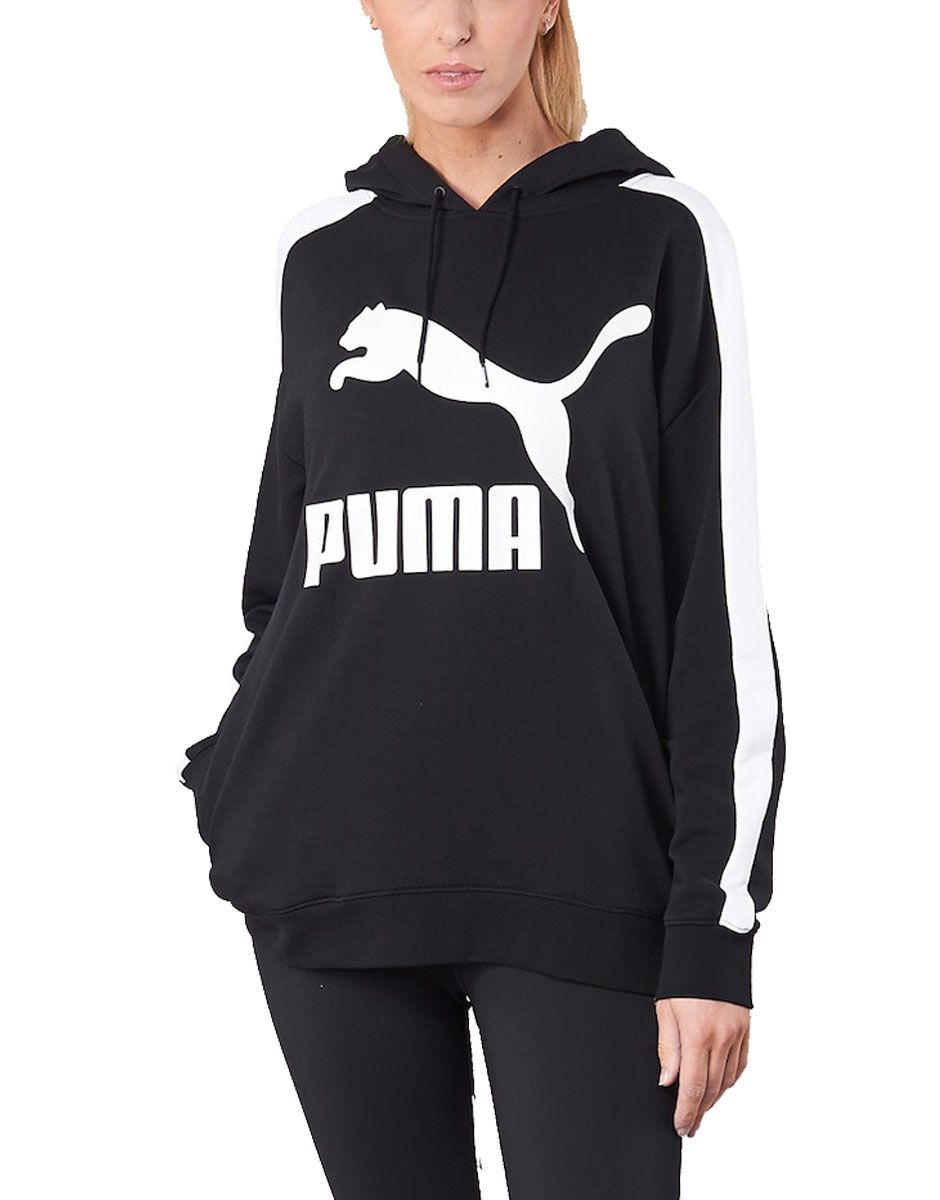 Купи Дамско горнище PUMA Classics Logo T7 Hoodie В цвят черен 576249-01