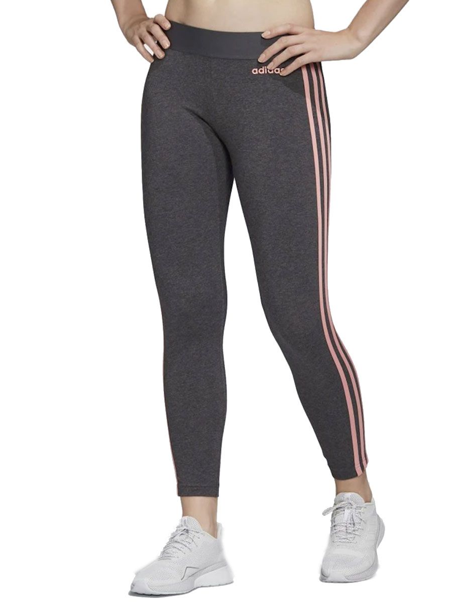 Gray adidas 3 stripe leggings clearance