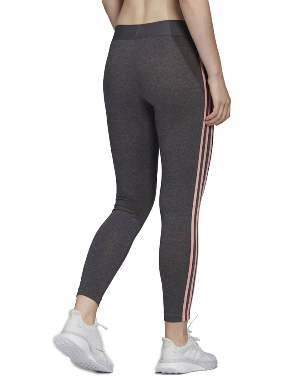 Gray adidas 3 stripe leggings clearance