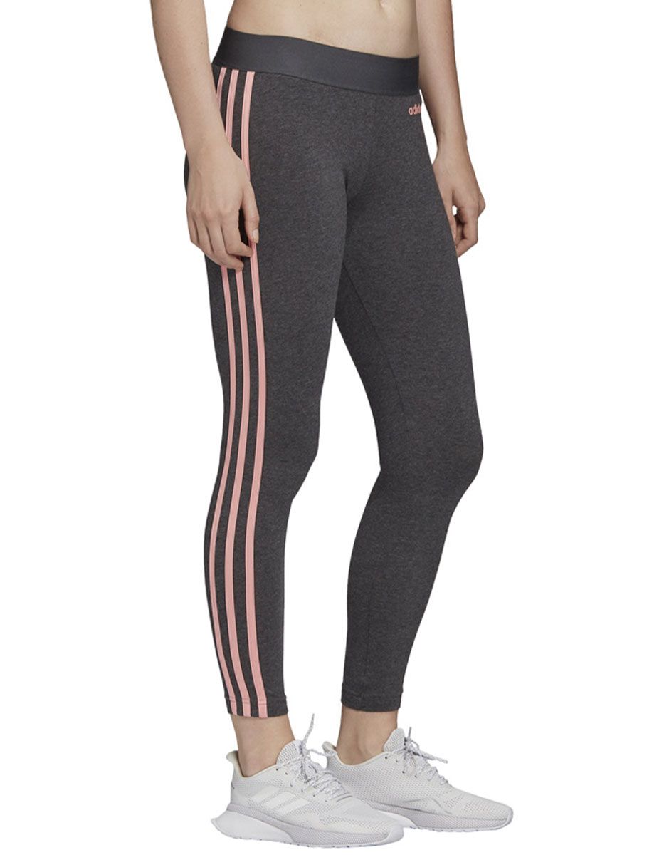 Gray adidas 3 stripe leggings clearance