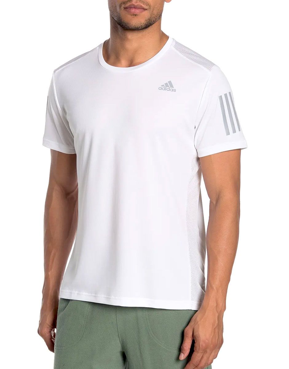 Adidas white running t shirt clearance