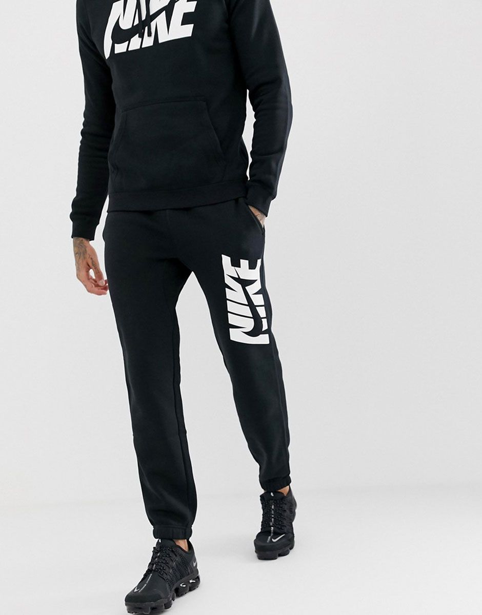 nike graphic tracksuit black