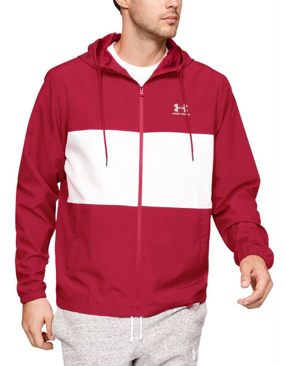 windbreaker jacket red