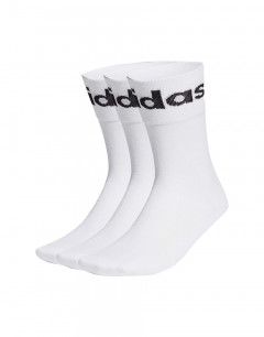 ADIDAS Fold-Cuff Crew Socks 3 Pairs White