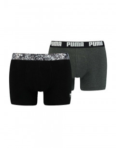 PUMA 2-pack Printed Boxers Black/Grey