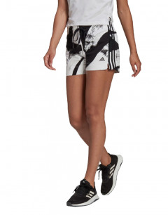 ADIDAS Essentials Print 3-Stripes Shorts White/Black