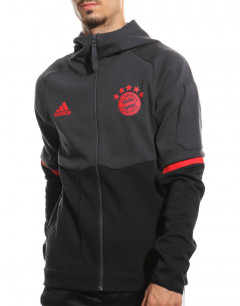 ADIDAS x FC Bayern Munchen 22/23 Hooded Jacket Black/Grey