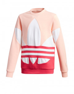ADIDAS Originals Large Trefoil Crew Sweatshirt Pink