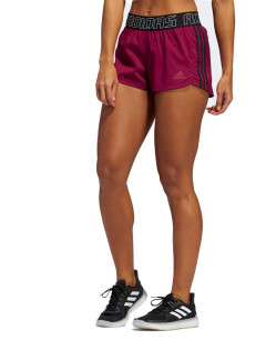 ADIDAS Pacer 3-Stripes Woven Hack 3-Inch Shorts Burgundy