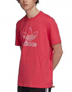 ADIDAS Trefoil Logo Outline Tee Pink