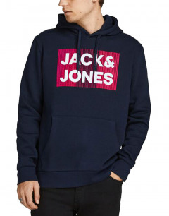 JACK&JONES Logo Hoodie Navy