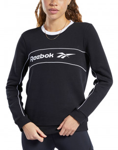 REEBOK Classics Linear Fleece Crew Sweatshirt Black