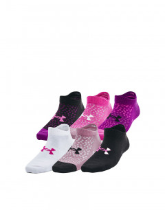 UNDER ARMOUR 6-Packs Essential No Show Youth Socks Multicolor