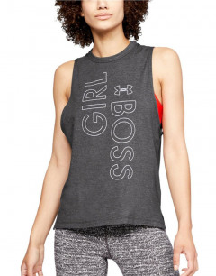 UNDER ARMOUR Graphic Girl Boss Muscle Tank Grey
