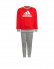 ADIDAS Essentials Logo French Terry Tracksuit Red/Grey