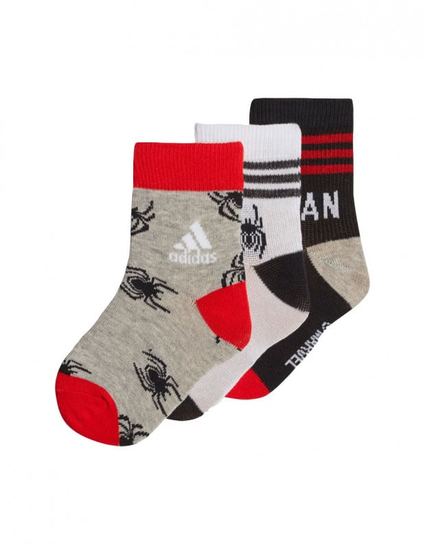 ADIDAS Marvel Spider-Man Socks 3 Pairs Grey