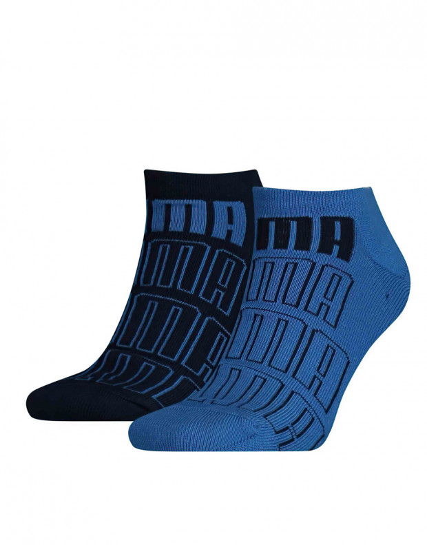 PUMA 2-Pack Seasonal Logo Sneaker Socks Blue