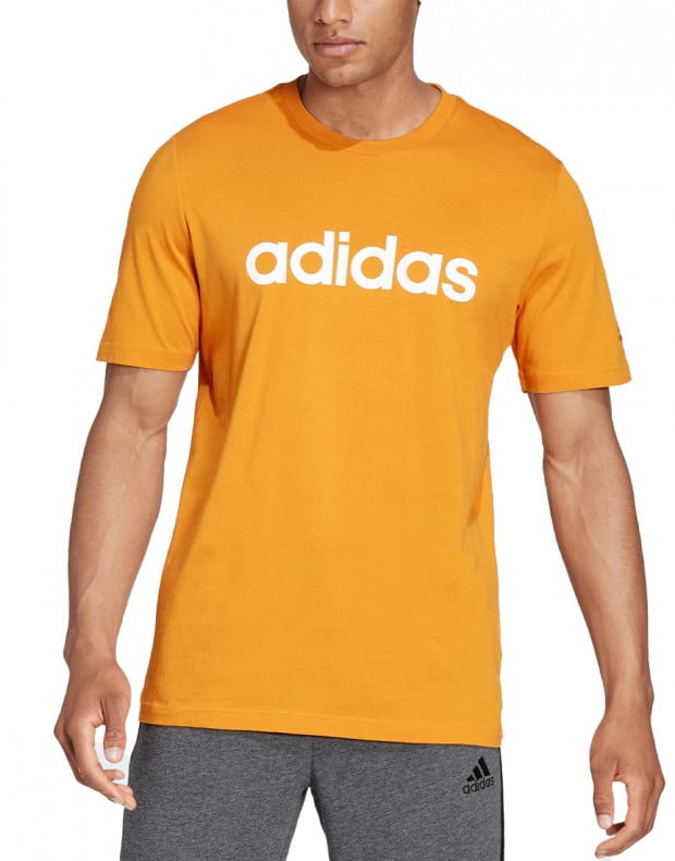 ADIDAS Essentials Embroidered Linear Logo Tee Orange