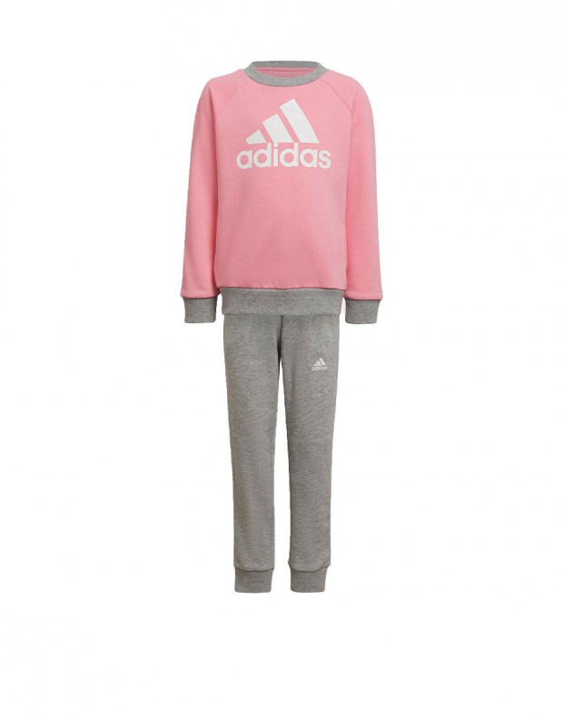 ADIDAS Essentials Logo French Terry Tracksuit Pink/Grey