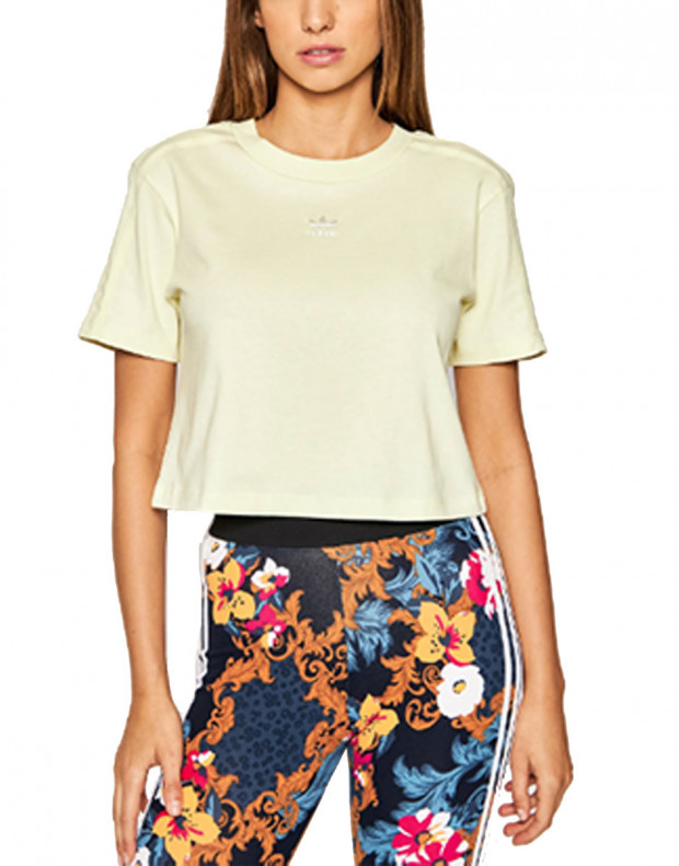 ADIDAS Originals Tennis Luxe Cropped Tee Yellow