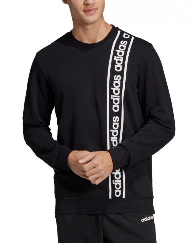 ADIDAS Branded Crew Sweatshirt Black