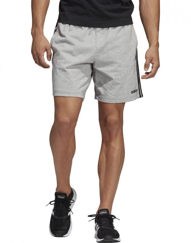ADIDAS Essentials 3 Striped Training Shorts Grey