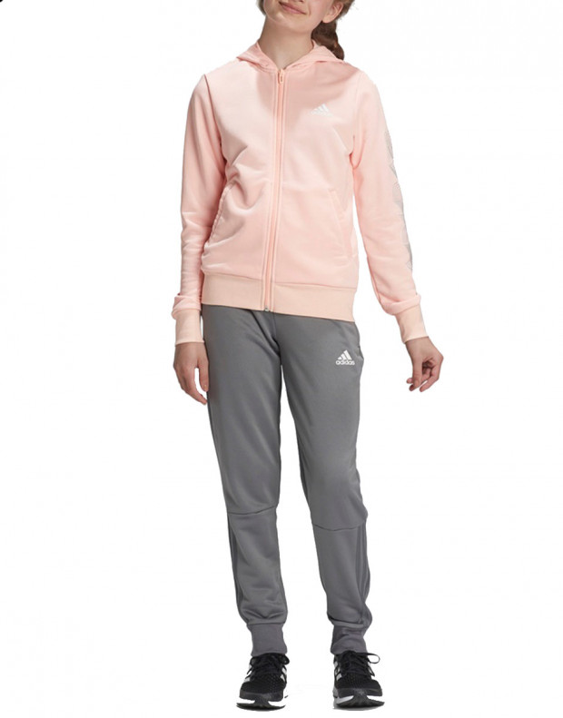 ADIDAS Hooded Polyester Tracksuit Coral