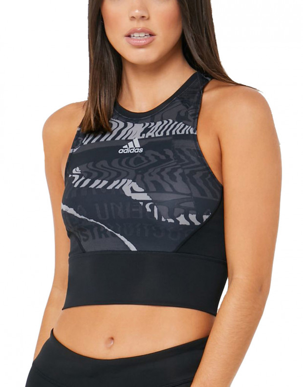 ADIDAS Own The Run Cropped Top Black