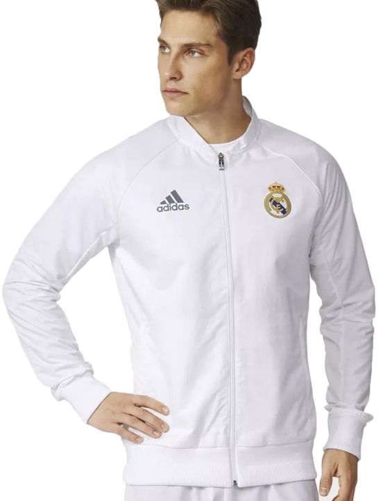 ADIDAS Real Madrid Anthem Jacket White - Горнища/Суитчъри ...