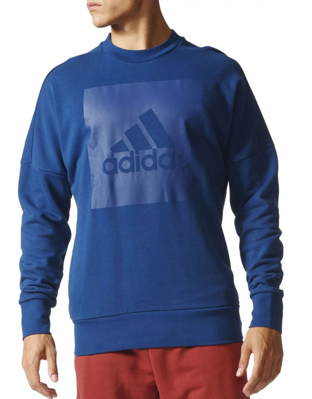 ADIDAS Sports ID Branded Crew Sweater Blue
