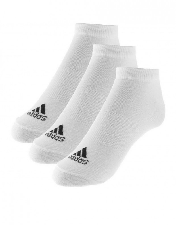 ADIDAS 3-pack No Show Socks White