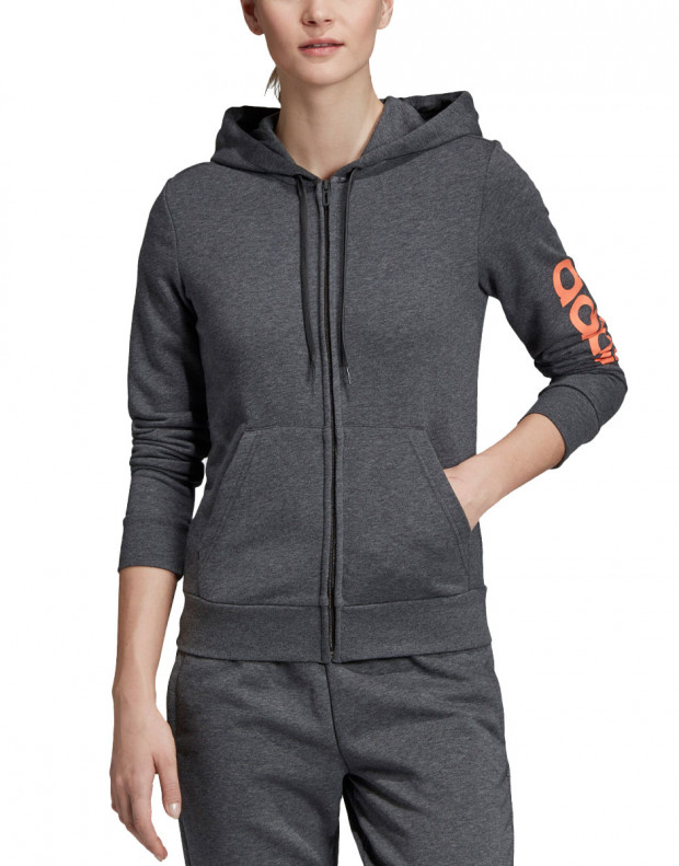 Adidas Essentials Linear Hoodie Grey