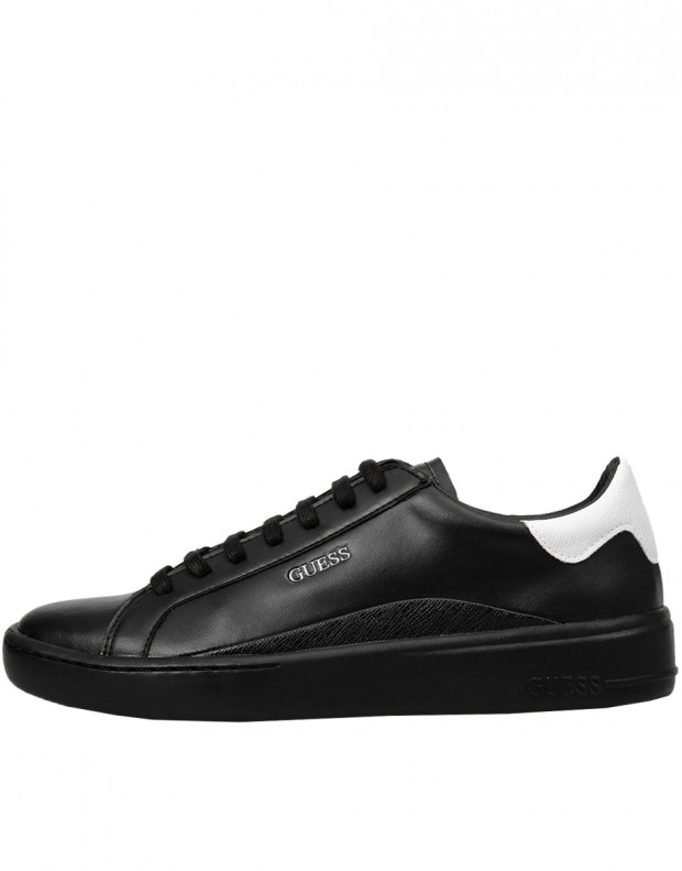 GUESS Verona Leather Trainers Black