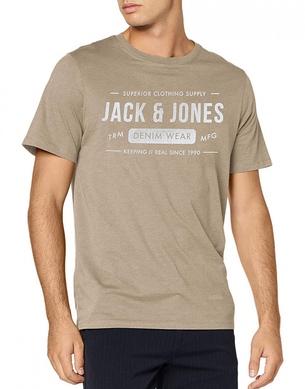 JACK&JONES Front Logo Tee Beige