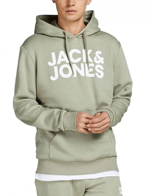 JACK&JONES Logo Hoodie Green