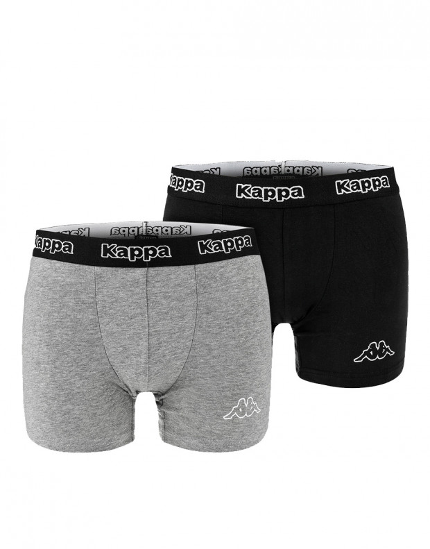 KAPPA 2pack Boxershorts Black/Mid Grey