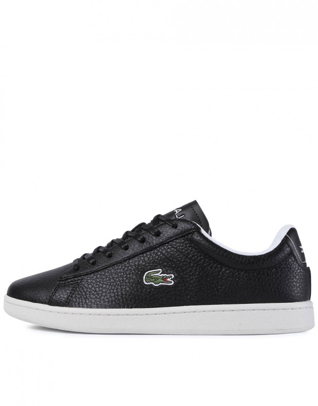 LACOSTE Carnaby Evo Tumbled Leather Sneakers Black