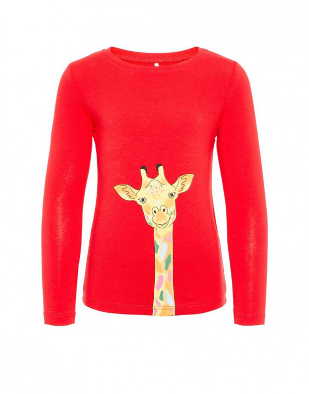 NAME IT Giraffe Long Sleeved Blouse Red