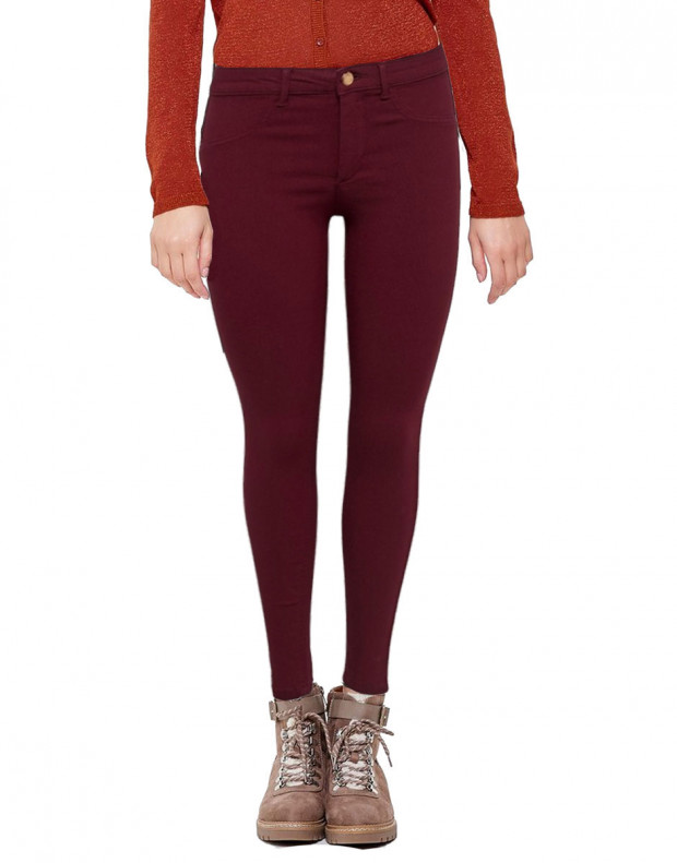 ONLY Peggy Push Up Ancle Skinny Fit Jeans Bordo