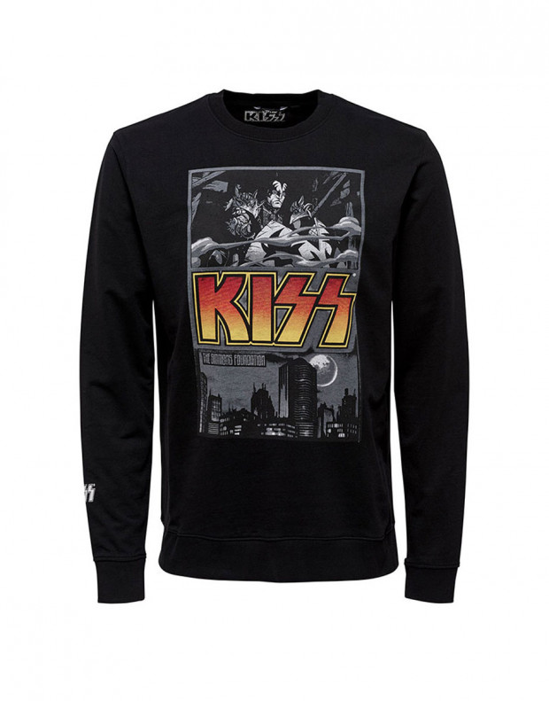 ONLY&SONS Kiss Printed Sweatshirt Black