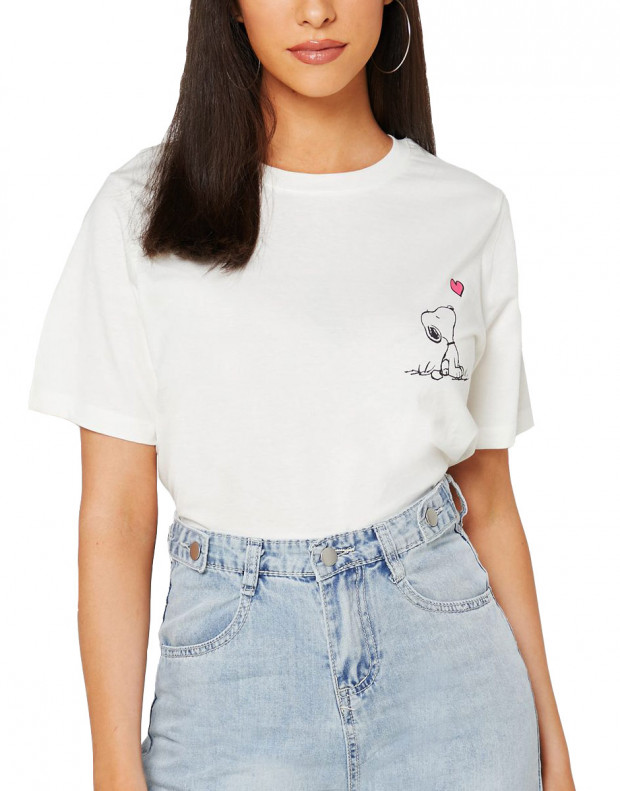 ONLY Snoopy Printed Tee White Heart