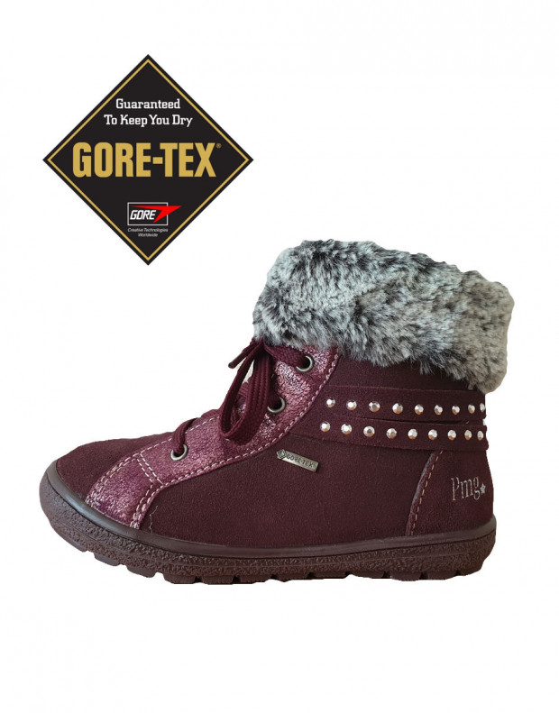 PRIMIGI Studs Gore-Tex Boots Fur Bordo