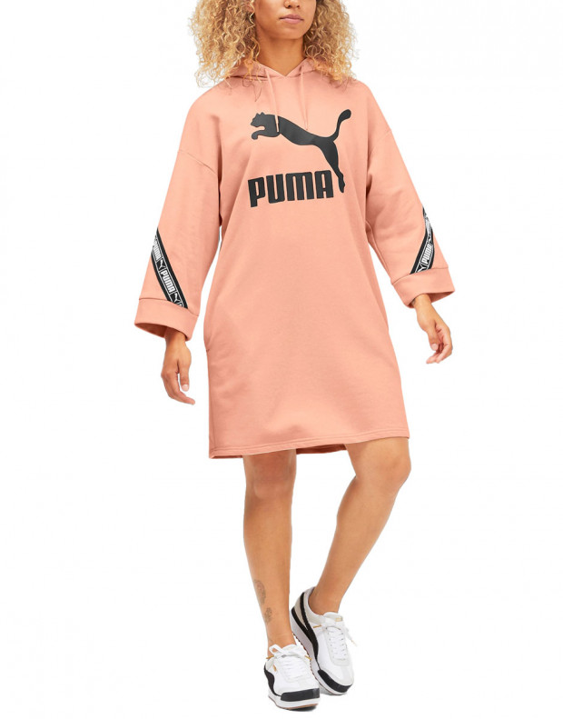 PUMA Classics Tape Hooded Dress Pink