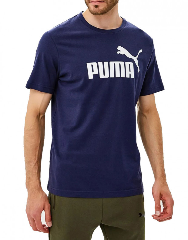 PUMA Essential Logo Tee Navy