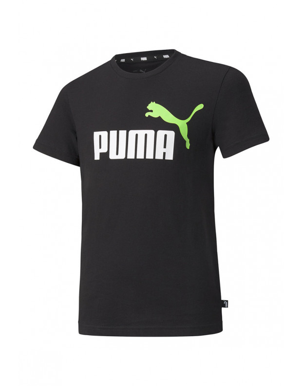 PUMA Essentials+ 2 Colour Logo Tee Black