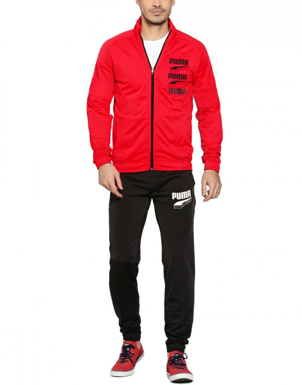 PUMA Rebel Bold Tricot Tracksuit Red