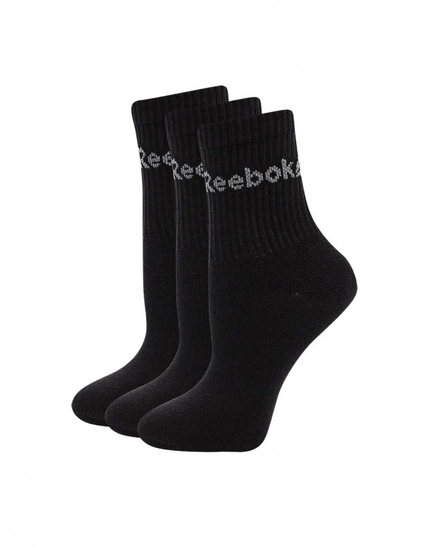 REEBOK 3 Pairs Active Core Crew Socks Black