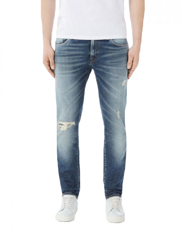 SELECTED Ripped Slim Fit Jeans Blue